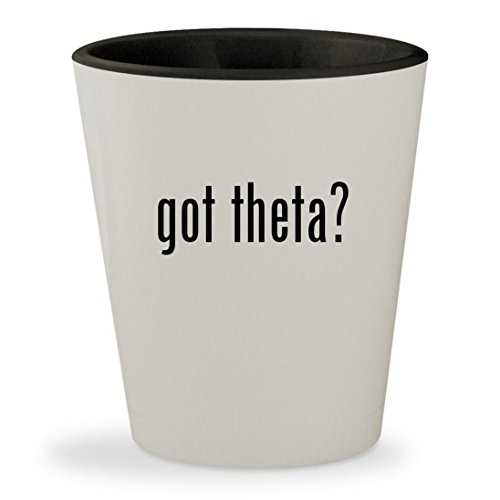 got theta? - White Outer & Black Inner Ceramic 1.5oz Shot Glass
