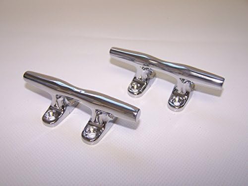 044604 Sea-Dog Line Open Base Cleat Chrome Plated Zinc 4" Inch Pair (2) SURPLUS 132-1140