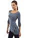 PattyBoutik Women's Ribbed Tie High Low Hem Tunic Top