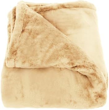 Woven Workz Oh So Soft Queen Blanket , Camel