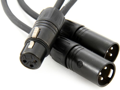 Pro Co 1' YMXF2XM-1 XLRF to (2) XLRM Y-Cable