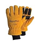 RefrigiWear Warm Double Insulated Cowhide Leather Work Gloves with Abrasion Pads