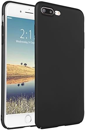 iPhone 7 Plus Case iPhone 8 Plus Case, Senhomtog Hard Plastic Ultra Slim Fit Shell Light Weight Anti-Scratch Cover Case for iPhone 7 Plus /iPhone 8 Plus(5.5 Inch) - Black