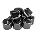 Prescott Plastics 1 1/4” (31.75mm) Outer Diameter Flexible Plastic Hole Plugs, Round Black Metal Tubing End Caps, Strong Furniture Leg Inserts, Impact & Weather Resistant, Made in the USA - 10 Pack