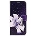 Galaxy S8 Case,CASELAND Wallet Case[Premium Design]PU Leather Flip Case Stand with Sling Case for Samsung Galaxy S8 [Regular] Lily Flower