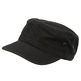 Washed Military Hat-Black W32S37C