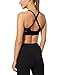 Baleaf Women's Light Support Cross Back Removable Pads Yoga Sports Bra Black Size M