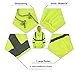SHORFUNE High Visibility Sweatshirt with Pocket and Reflective Strips, Yellow, Meets ANSI/ISEA Standards, XL