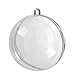 Plastic Ball Ornament, 80mm, Clear, Pack of 12 (80 mm) (80mm)