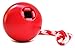 USA-K9: Cherry Bomb Treat Dispenser Tug a War Natural Rubber Fetch Dog Toy USA Made - Large - Red