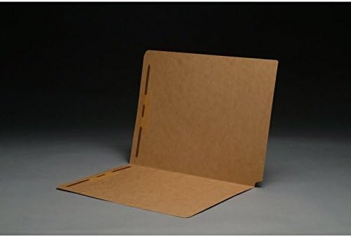 17 pt Brown Kraft Folders, SFI Compatible, Full Cut END TAB, Letter Size, Fastener Pos #1 &amp; #3 (Box of 50)