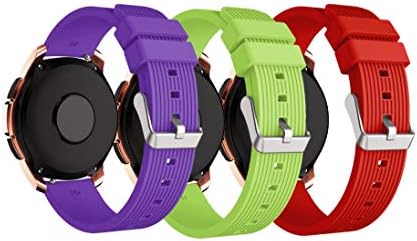 Huamecl Bands Replacement for Samsung Galaxy Watch3 (41mm)/ Galaxy Watch Active2/ Galaxy Watch Active/Amazfit Bip/GTS/Garmin Vivoactive 3 / Garmin Forerunner 645 Music ,[3 Pcs]，Watch band width 20mm