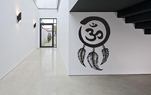 Removable Vinyl Sticker Mural Decal Wall Art Decor Om India Mandala Hieroglyphics Ornament Business Dream Catcher Meditation Sign SA178