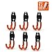 CoolYeah Steel Garage Storage Utility Double Hooks, Heavy Duty for Organizing Power Tools, Small J Hooks(Pack of 6, 4.7 × 1.9 × 2.5 inches)