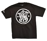 Smith & Wesson Black Distressed Circle Logo Tee (XL)