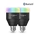 PLAYBULB Bluetooth Smart LED Light Bulbs, Dimmable, Multicolored-Adjustable LED Bulbs by Smartphone APP, No Hub Required, 30W Equivalent (5W), Brighten Your Life with Colorful Light(2 Packs)