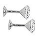 WINOMO 2pcs Curtain Holdbacks Crystal Diamond Drapery Tiebacks Hooks - Silver