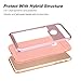 For iPhone 7 Plus Armor Case Moonmini Shockproof Anti Slip Ultra Slim Light Weight Back Cover TPU + PC Dual Layer Hybrid Protective Case (Rose Gold + Pink)