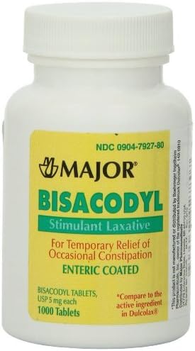 Bisacodyl Tablets 5 Mg - 1000 (Pack of 2) by Bisacodyl