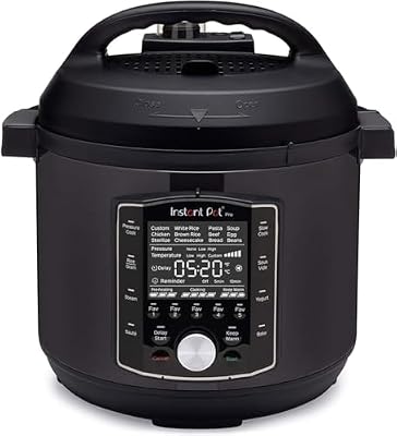 Panela elétrica multifuncional instant pot pro 10 em 1, panela de pressão, panela lenta, panela de arroz, vaporizador, máquina de iogurte, frigideira, esterilizador e vaporizador - aço inoxidável, 1200 w - 5,7 l, preto