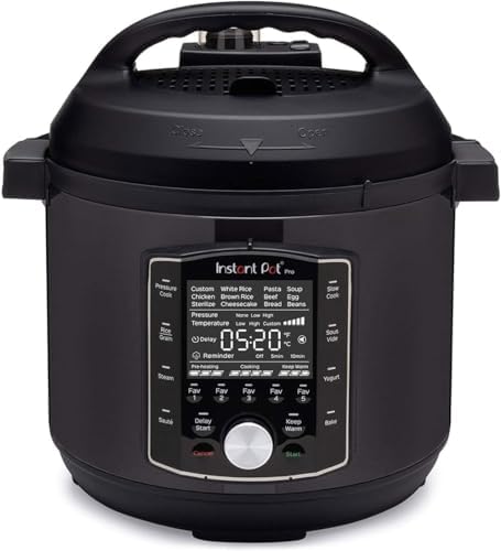Pro Multicocina Eléctrica 10 en 1, 1200 W, 5,7 L – Olla a Presión, Cocción Lenta, Arrocera, Vaporera, Salteado, Esterilizador, Yogurtera, Sous Vide – Acero Inoxidable Negro