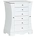 Best Choice Products Handcrafted Wooden Jewelry Box Organizer Wood Armoire Cabinet Storage Chest - White