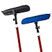 2 in 1 Telescoping Window Washing Equipment- Microfiber Cloth & Rubber Squeegee Tool- Pivoting Cleaning Head- 5ft Long Telescopic Pole- Best Cleaner for Windows/ Mirror/ Glass Door/ Car/ RV Windshield