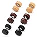 Charisma 10mm Wooden Vintage Stainless Steel Stud Earrings Ear Plugs Piercings Hypoallergenic Screw 3 Pairs