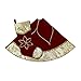 Valery Madelyn 21 Inch Red Gold Embroidery Christmas Stocking, Exquisite Plush Personalized Fireplace Hanging Stockings for Holiday Party Christmas Decorations and Xmas Gifts
