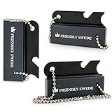 The Friendly Swede Magnesium Flint Fire Starter – 3 Pack – Survival Firesteel Blocks with Striker, Camping Emergency Equipment