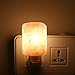 ANTEQI Natural Household Salt Lamp Himalayan Amber Glow Night Light [ Air Purifier, UL Wall Plug, 10.58 OZ ] Night Lamp for Home Office Bedroom Gift (Round Mini Lamp)