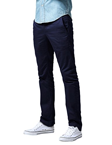 Match Men's City Chino Straight Fit Flat-Front Pants M2 (34, 8087 Dark blue)