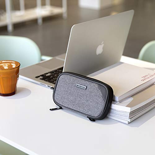 Comfyable Mini Cord Organizer Bag, Power Cord Holder Bag, Travel Cable Storing Case for Wires Electronic Accessories, Electrical Cord Storage, Cable Wire Pouch - Dark Gray - Thumbnail 6