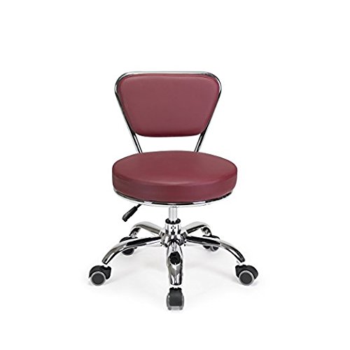 Salon Nail Pedicure Stool Pedicure Chair DAYTON RED Pneumatic, Adjustable, Rolling Salon Furniture & Equipment