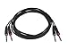 Monoprice Dual 1/4-Inch TS Male to Dual 1/4-Inch TS Male Instrument Cable - 10 Feet, 26 AWG, Copper Braid Shielding