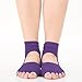 Devlin 5 Pairs Toe Yoga Pilates Socks Barre Sock Non Slip Skid with Grip for Women Men
