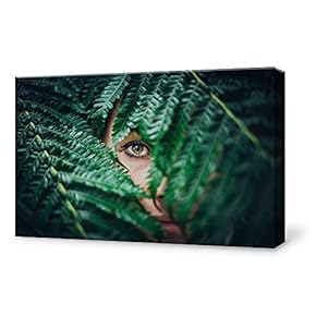 Canvas Wall Art Green Nature Series Bathroom Poster Canvas Painting Wall Poster Decor for Living Room Framed Home Decorations - 12x18 inches