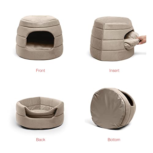 Best Friends by Sheri 2 in 1 Convertible Cat and Dog Cave Bed