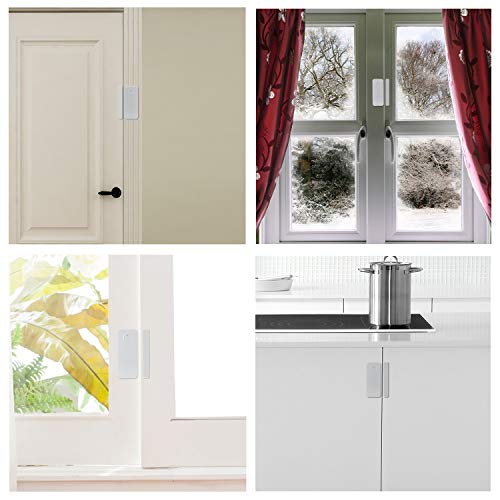 NPL Smart WiFi Door Sensor Garden Window Security Magnet Sensor with Easy App for Home Garage Farm Office Compatible with IFTTT, White - Thumbnail 3