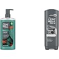 DOVE MEN + CARE Body Wash Eucalyptus + Cedar Oil to Rebuild Skin in the Shower & Elements Body Wash Charcoal + Clay, Effectively Washes Away Bacteria