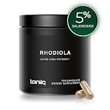 Triple-Strength 600mg Rhodiola Rosea - 120 Capsules - 5% Salidroside Concentrated Extract - The Strongest Rhodiola Supplement Available - Optimal Support for Reduced Stress and Enhanced Energy