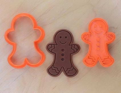 Amazon ジンジャーブレッドマンクッキーカッターandスタンプセット 1 4 X 2 Inches Cookiecutters4u クッキー型