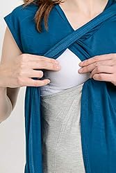 HELLO MIZ Color Block Asymmetrical Breastfeeing