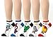 WOWFOOT 5 Pairs Movie Hero Socks Character Original Low cut Crew Ankle No Show Socks (5pairs-Low Cut Socks)
