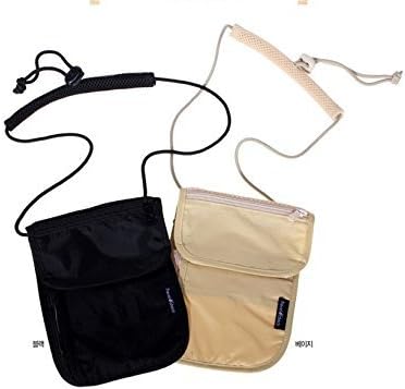 Nimble House ® ™Neck Stash(19.5X14 cms) Ivory Color Money Security Passport Purse Neck Hanging Pouch