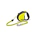 FLEXI Neon Retractable Dog Leash (Cord) 16 ft, Medium, Black/Neon (PN2.266.S NEO.15)
