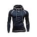 PHOTNO Men Slim Hoodie Sweatshirt Hooded Coat Outwear Warm Pullover Sweater Winter