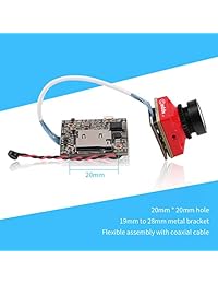 Crazepony Caddx Mini cámara FPV HD 1080P 60fps grabación CMOS 800TVL FPV Cam integrado OSD NTSC PAL conmutable gran angular FOV 170°Super WDR para FPV Quadcopter Racing Drone