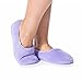 Zegee Womens Fuzzy Indoor Soft Sock Slippers Non-Slip Sole Cozy Warm Slip-On House Bedroom Slippers (M 7-8, Purple)