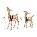 NOMA Christmas Deer 2.8 Ft Pre-Lit LED Outdoor Yard Decor, Metal Decoration with Bright Warm White Lights, Holiday Decoration, Gold with Red Bows